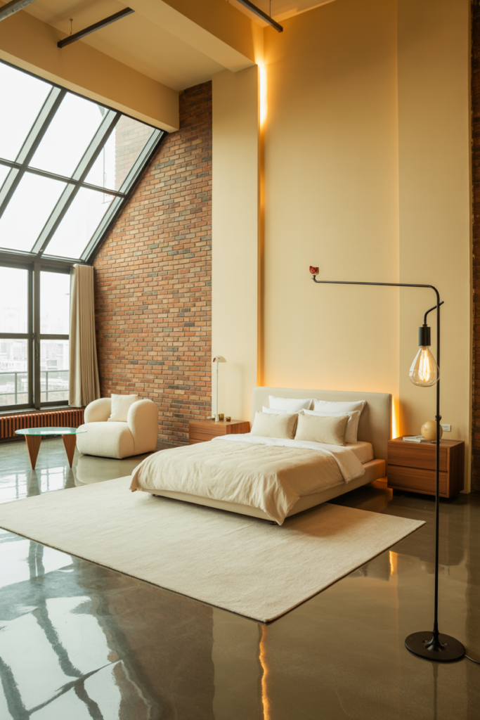 4. Modern Cream Loft Design