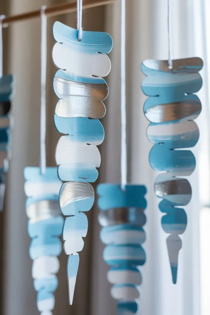 4. Paper Plate Icicles