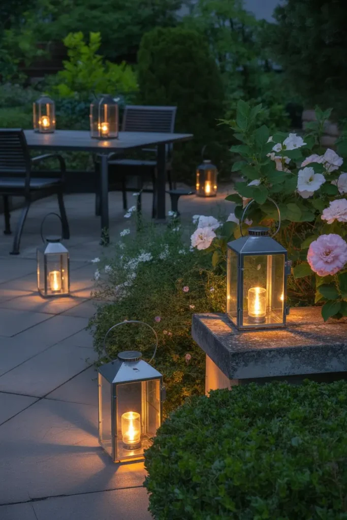 4. Solar Garden Lanterns for Classic Charm