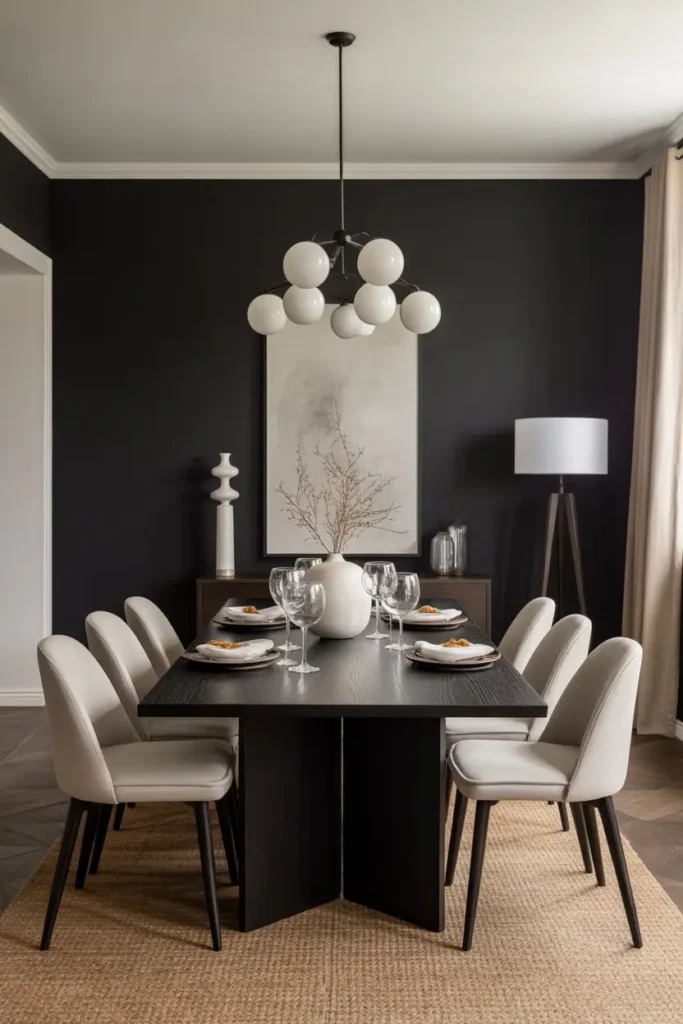 4. Strong Black Walls for Deep Warmth