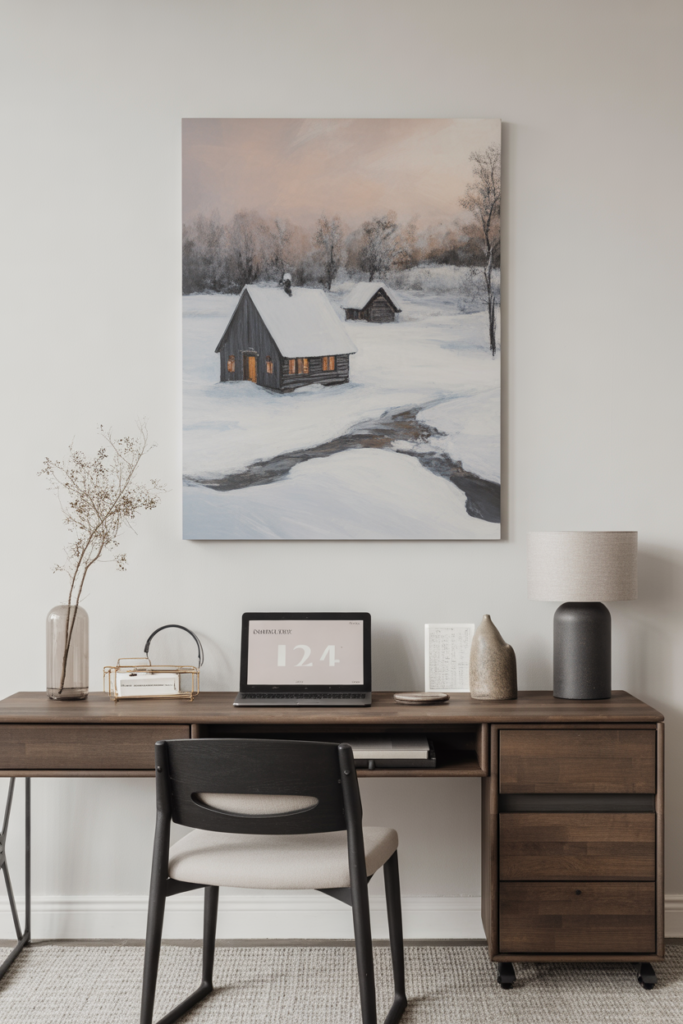 4. Winter-Inspired Wall Art