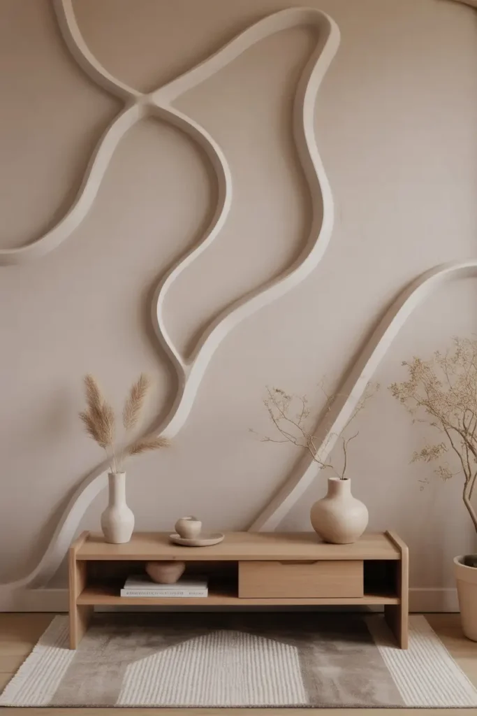 5. Minimalist Clay Mural Designs