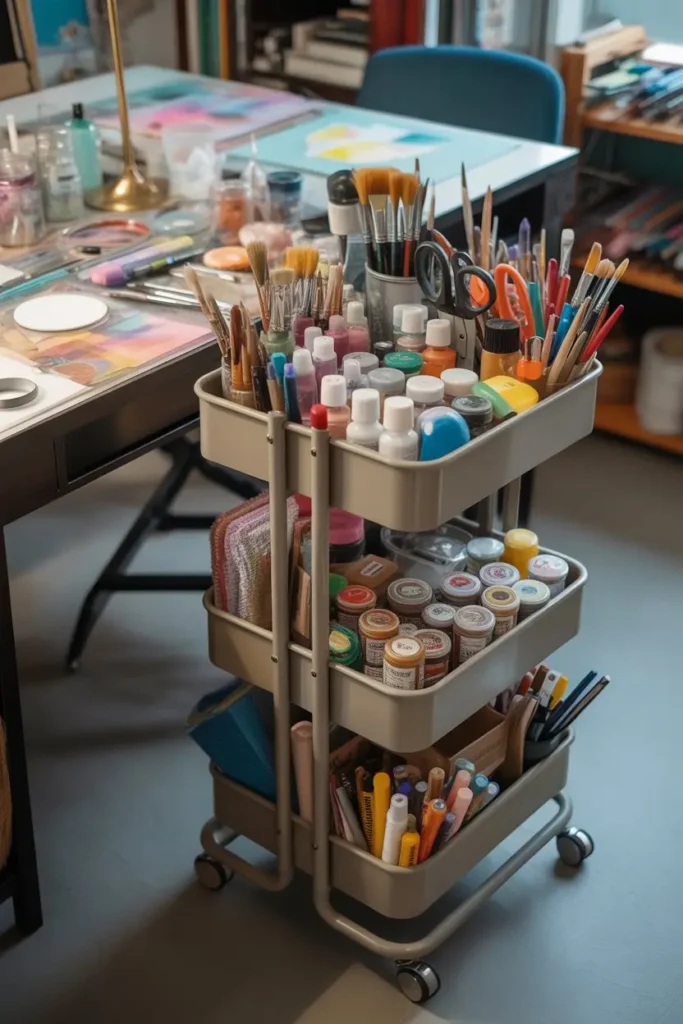 5. Rolling Carts That Move With Your Projects