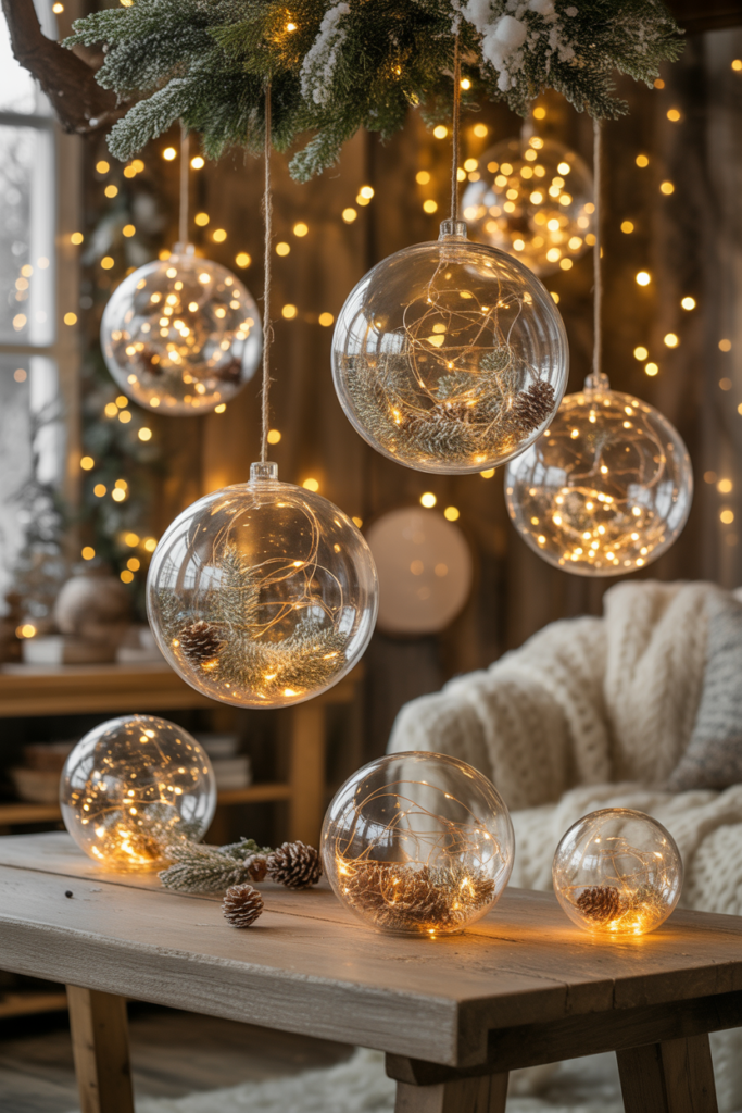 6. Fairy Light Globe Lanterns