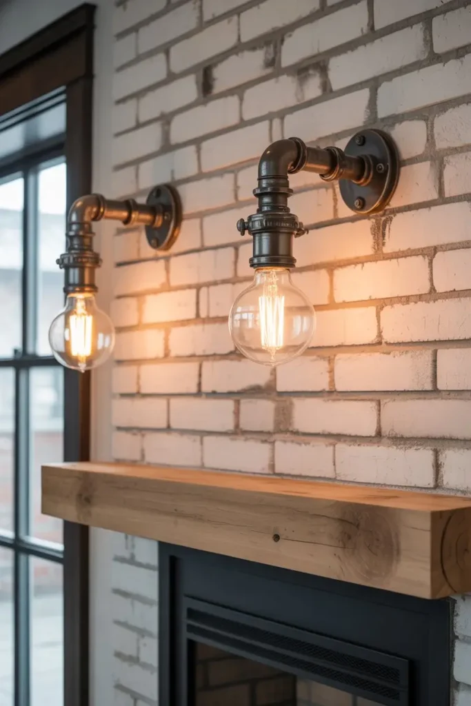 6. Industrial Pipe Sconces for Urban Vibe