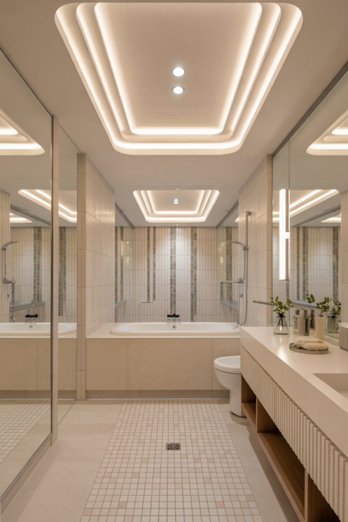 6. Integrate a Modern Tray Ceiling Look