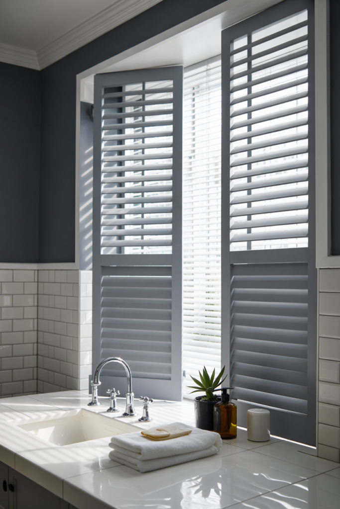 6. Minimalist Grey Shutters