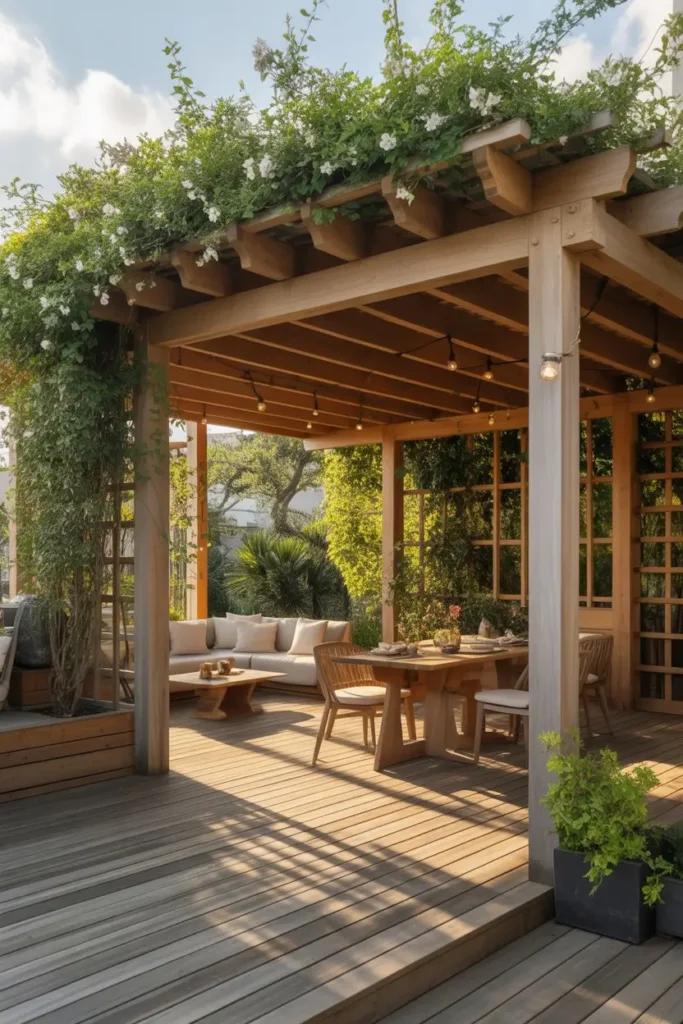 6. Pergola Integrated Decks