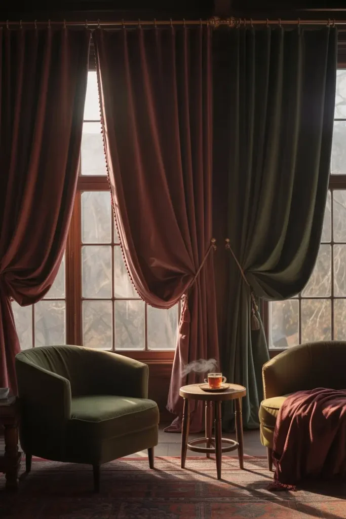 6. Soft Window Drapes to Hold Heat