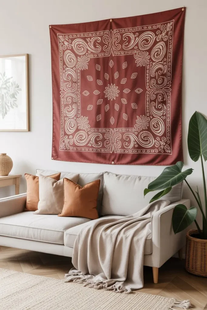 7. Bandana Wall Art and Tapestries