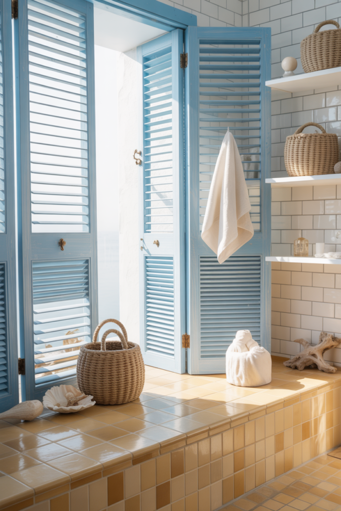 7. Coastal Blue Shutters