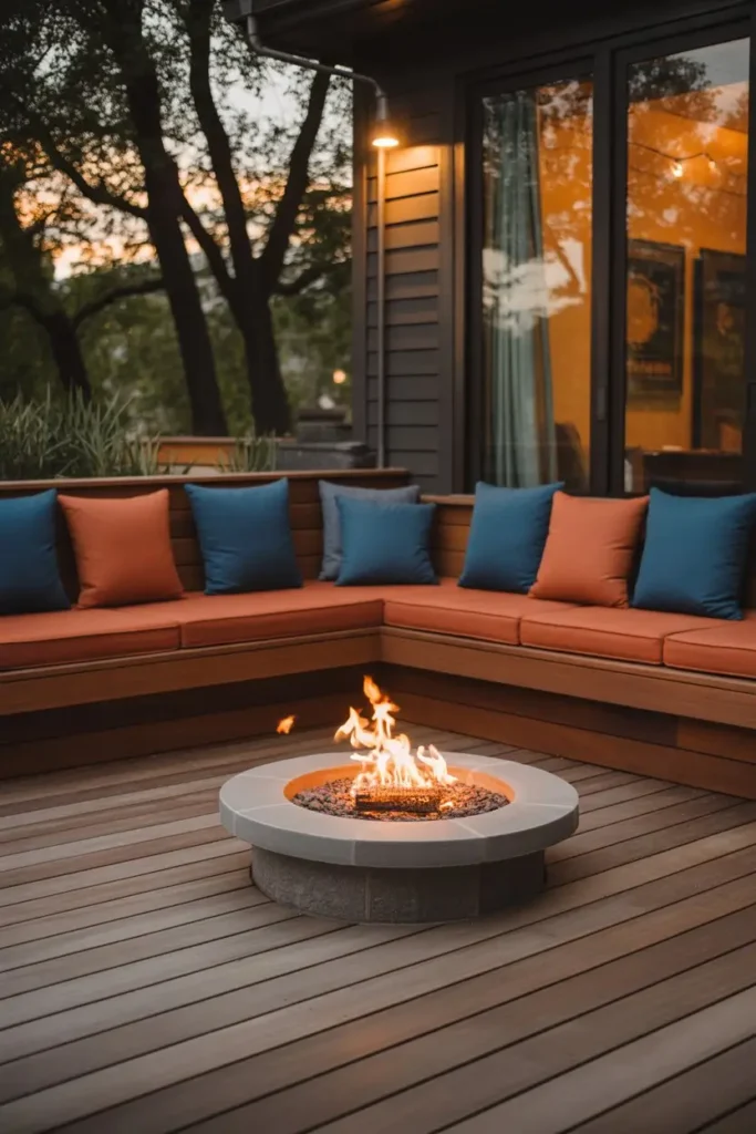 7. Decks with Built-In Seating