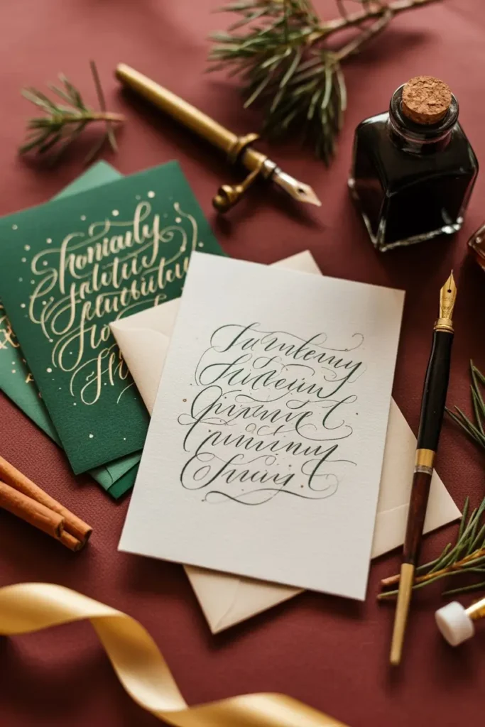 7. Handwritten Calligraphy Cards