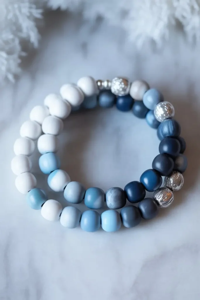 7. Ombre Winter Bracelet Design