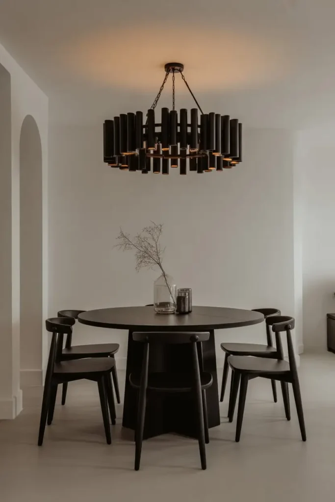 8. Black Lighting Fixtures That Add Shape and Focus