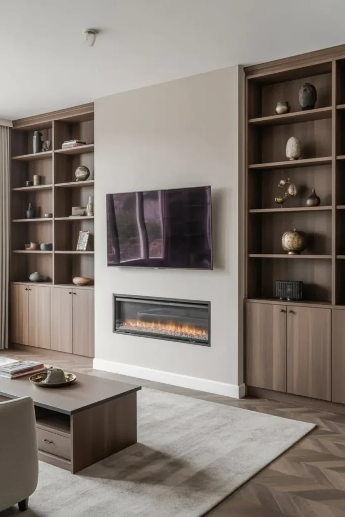 8. Double Feature Wall with Built-Ins