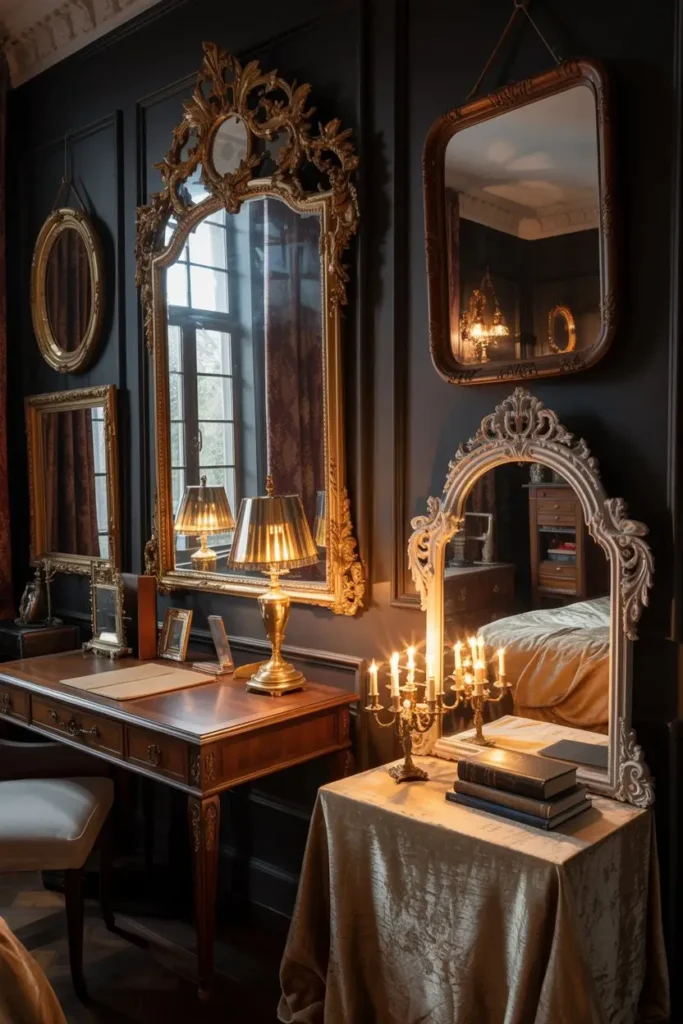 8. Elegant Mirrors with Antique Frames