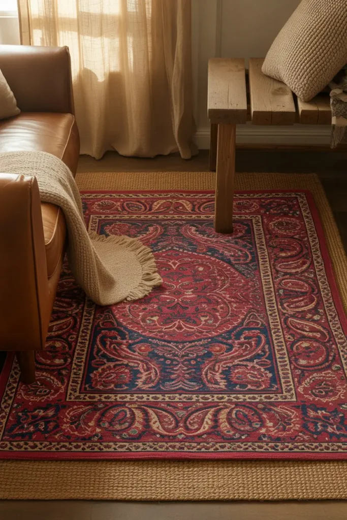 8. Layering Bandana Rugs