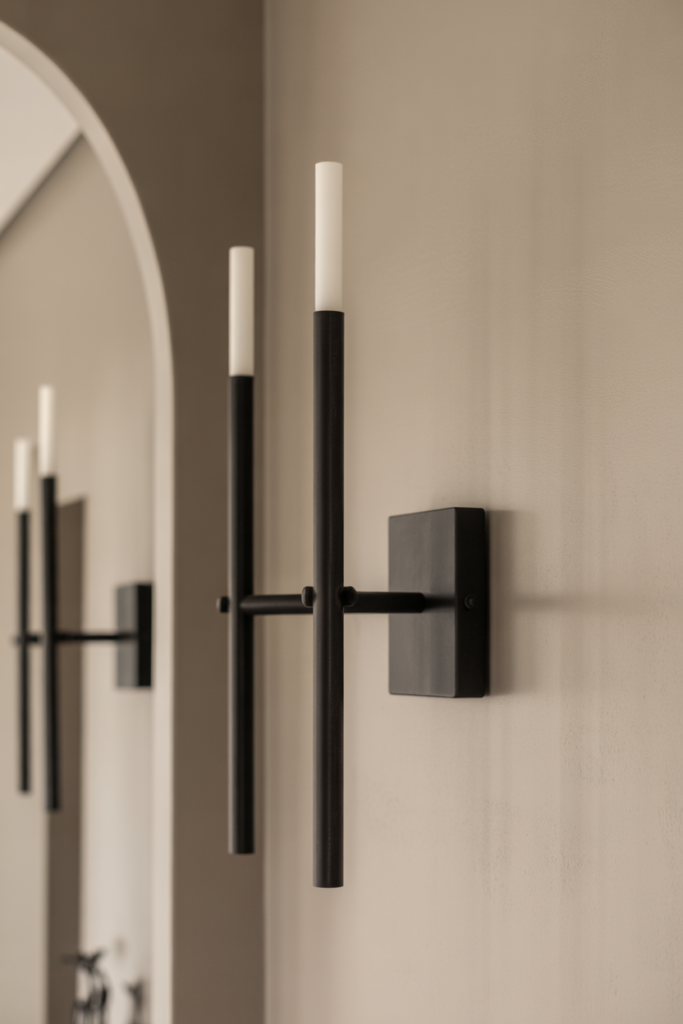 8. Minimalist Black Sconces for Sleek Appeal
