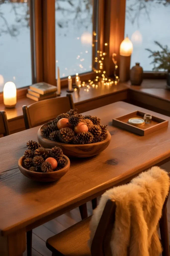 8. Warm Wood Decor for a Natural Feel