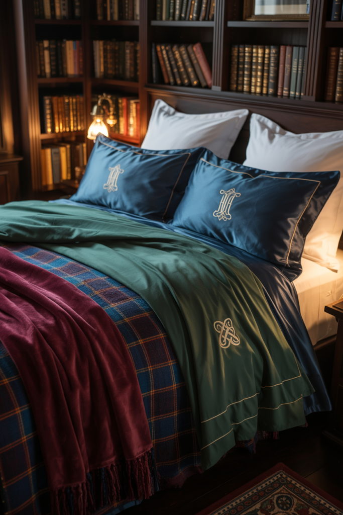 9. Dark Academia-Inspired Bedding