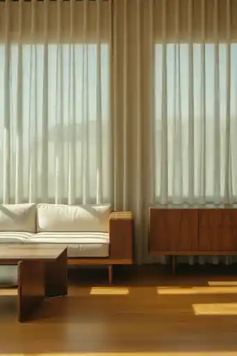 9. Layered Curtains and Shades for Depth and Light Control