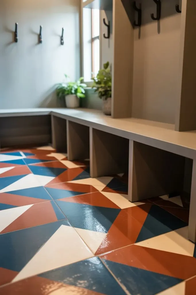 9. Patterned Concrete Tiles for Bold Statements