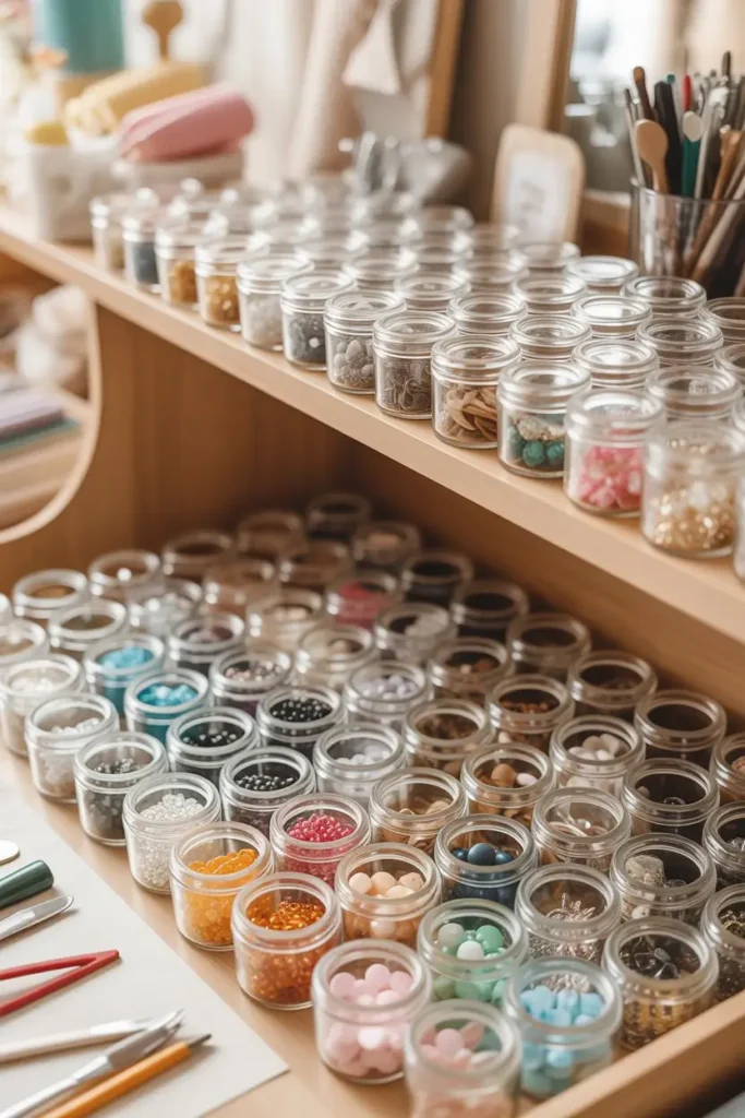 9. Small Jars for Tiny Pieces and Delicate Materials