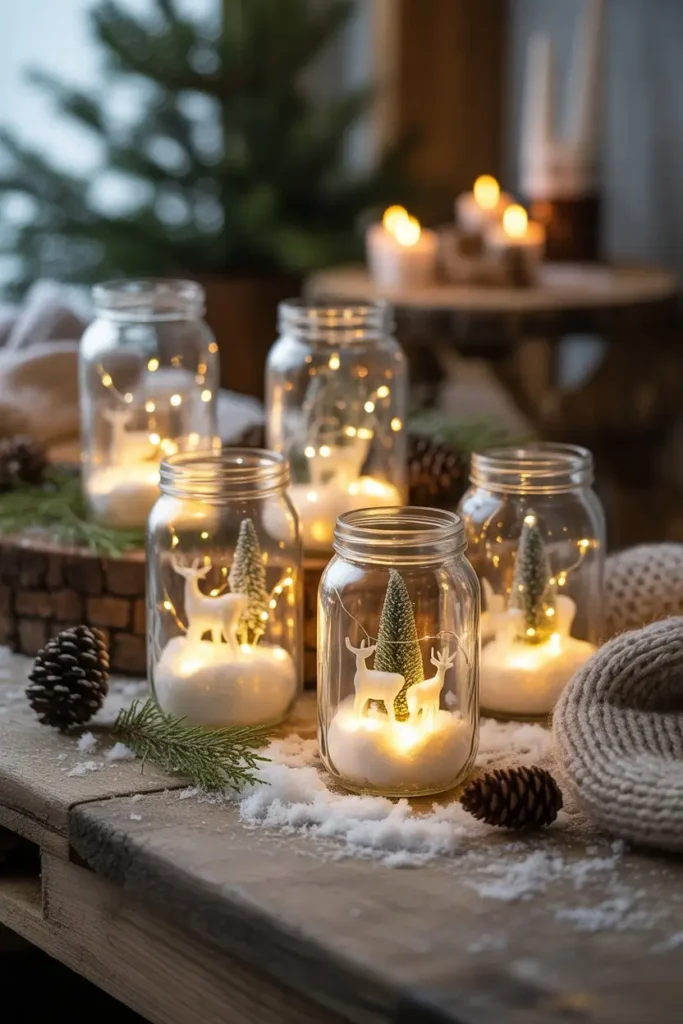 Snowy Jar Lanterns