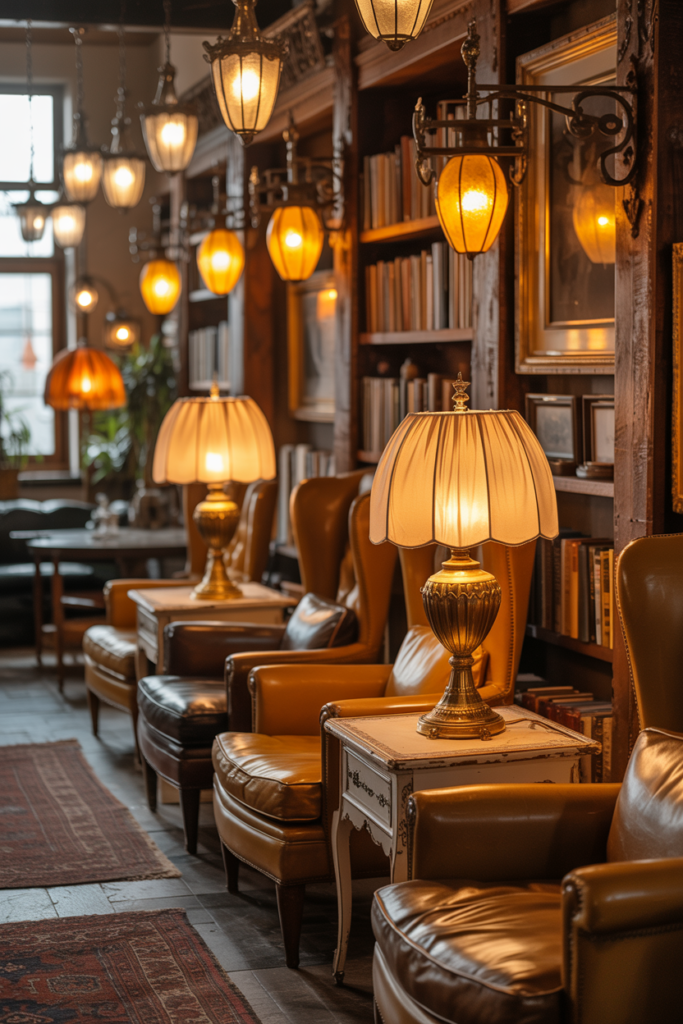 9. Using Antique Lighting for Soft, Warm Glow