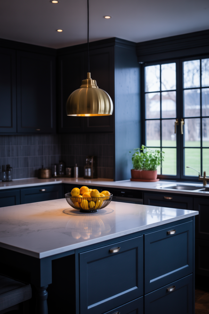 Bold Statement Kitchen with Dark Tones