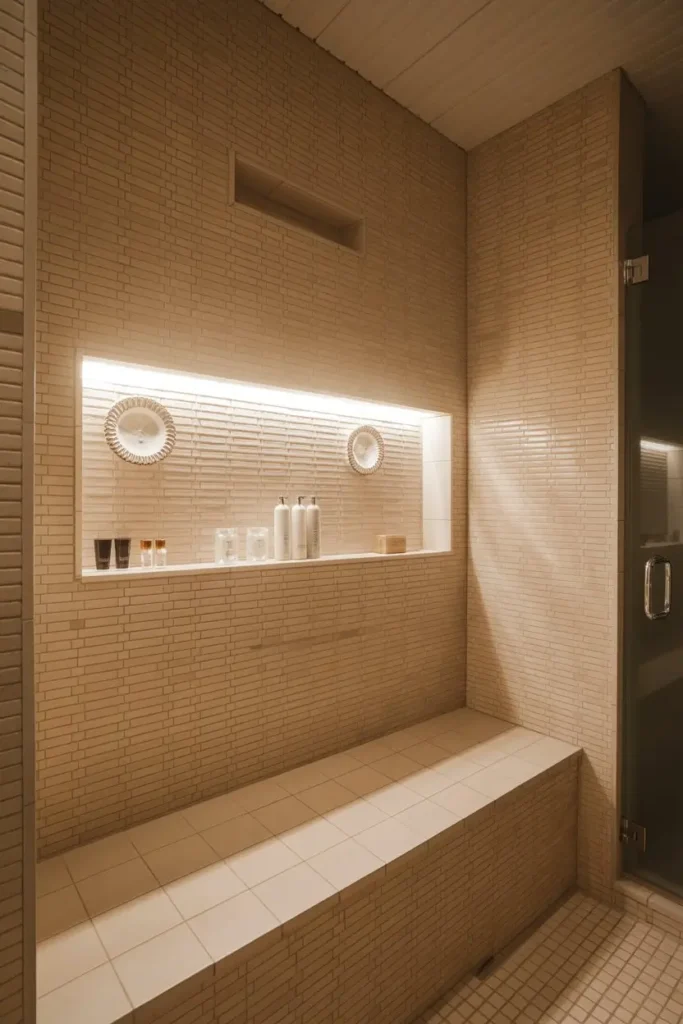 13. Niche with Built-in Bench Connection