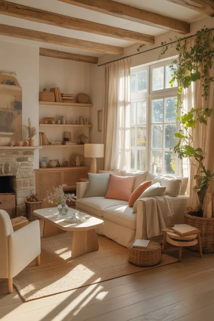 1 Cozy Cottage Interiors Idea with Soft Layered Neutrals