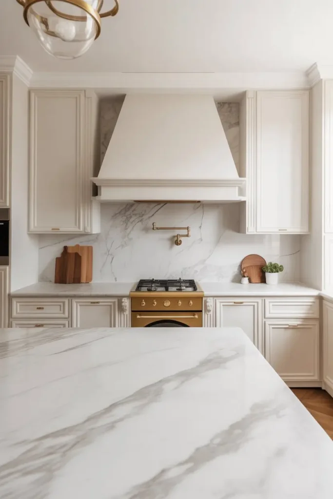 1. Classic White Marble Countertops for Timeless Elegance