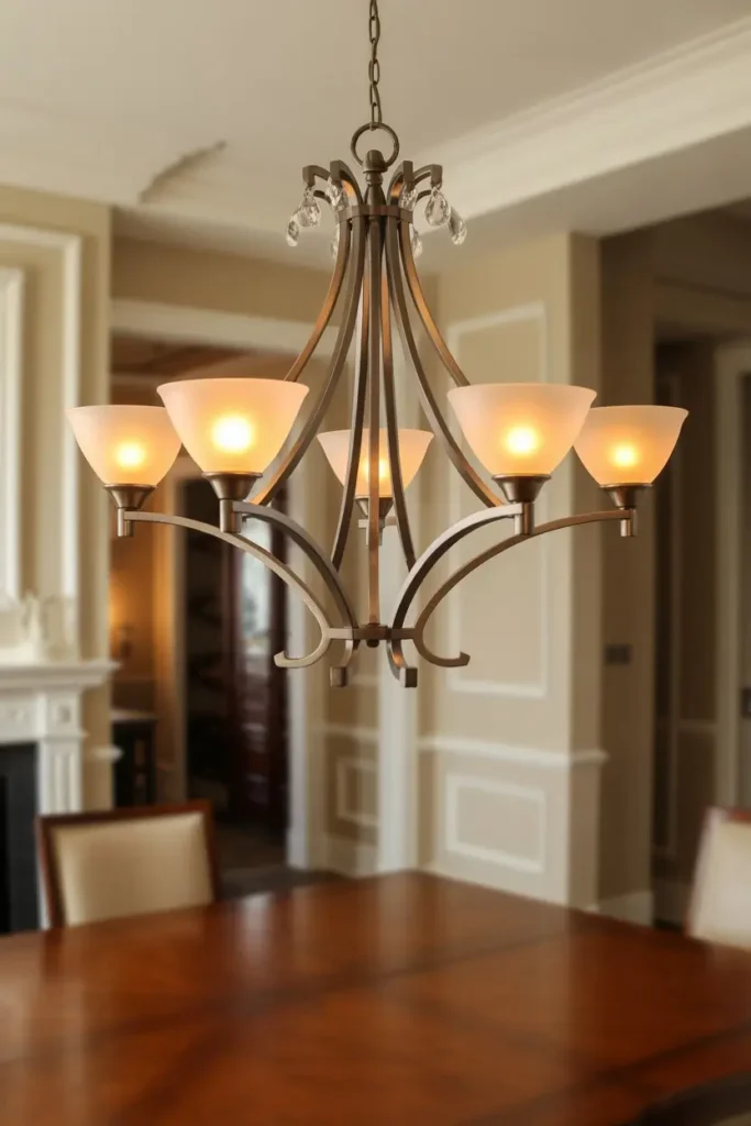 1. Elegant Chandeliers for a Balanced Look