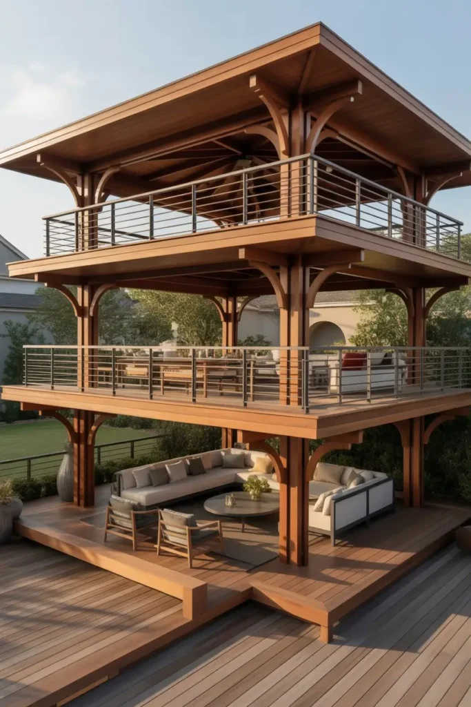 10. Multi-Level Gazebo for Visual Interest
