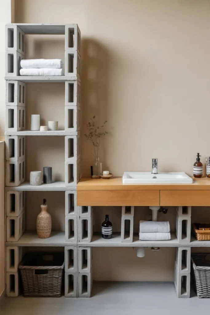 10. Stylish Bathroom Storage
