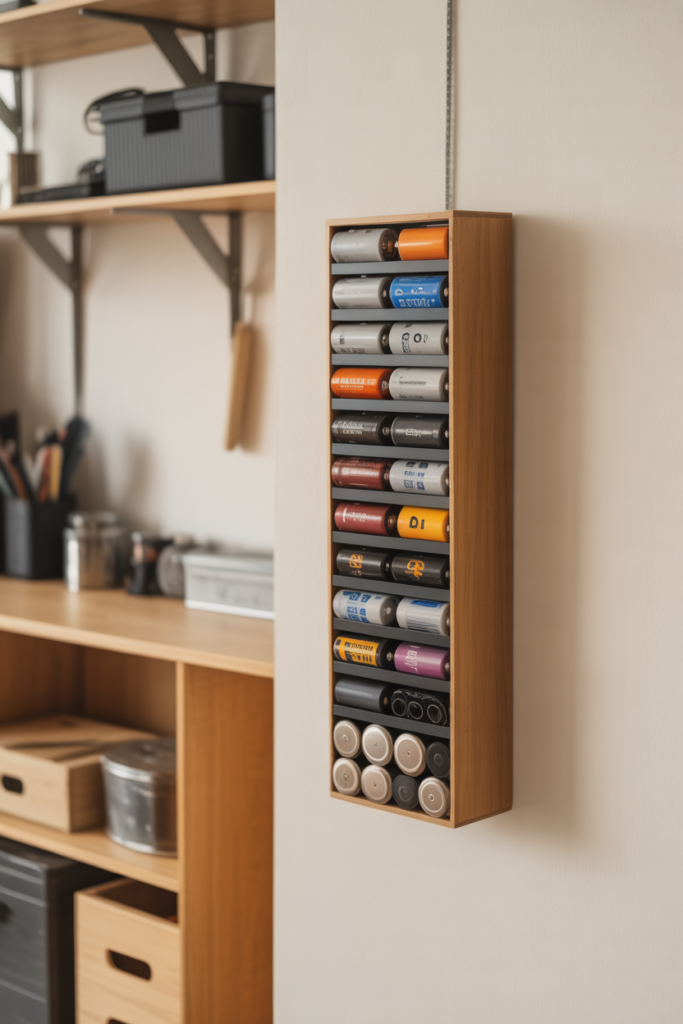 10. Wall-Mounted Battery Box to Save Space