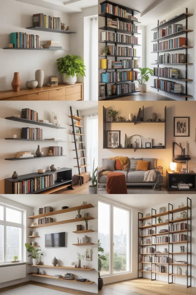 11. Glass Shelves for Light Reflecting Spaces