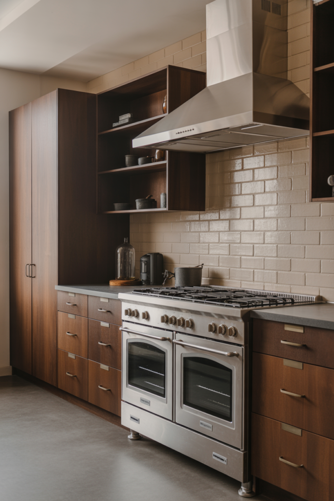 12. Modern Industrial Double Oven Cabinets