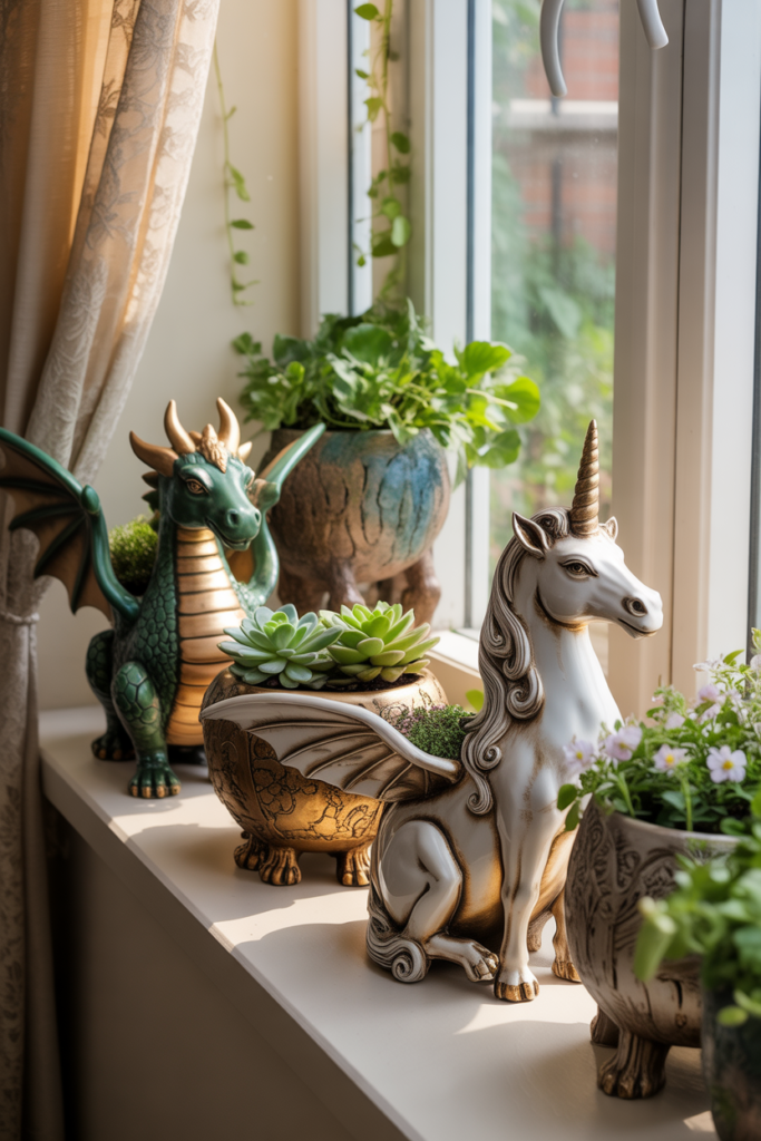 12. Mythical Creature Planters