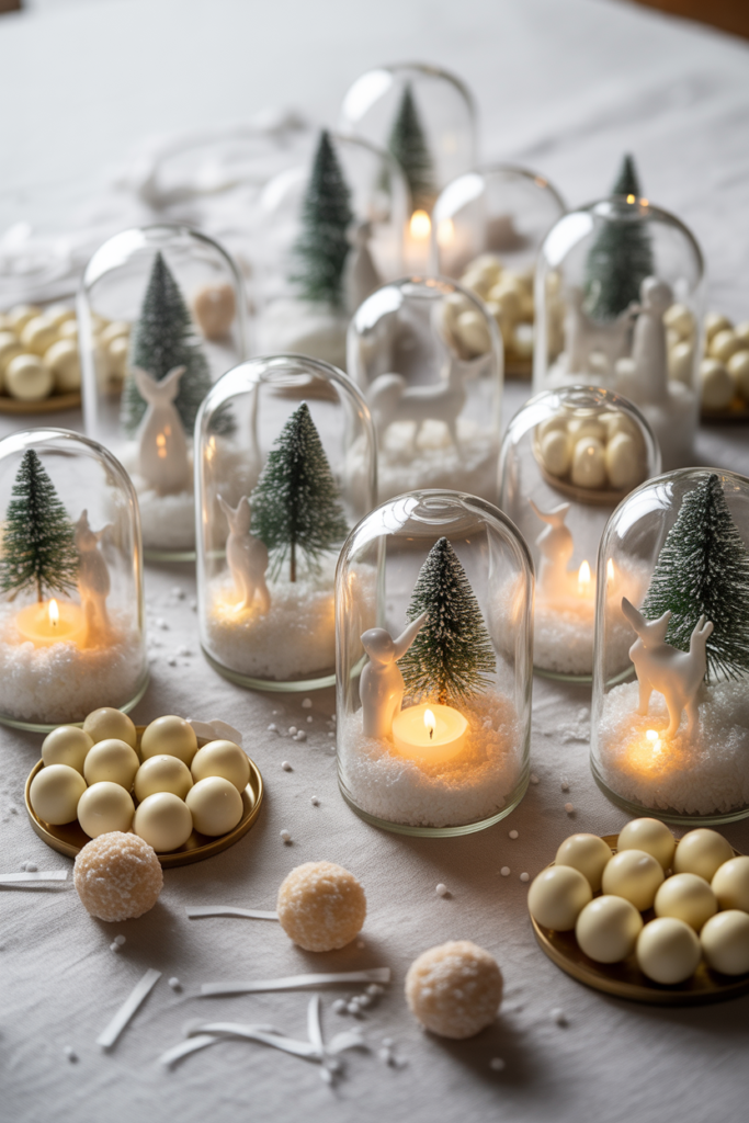 12. Snow Globe Inspired Candy Table Ideas
