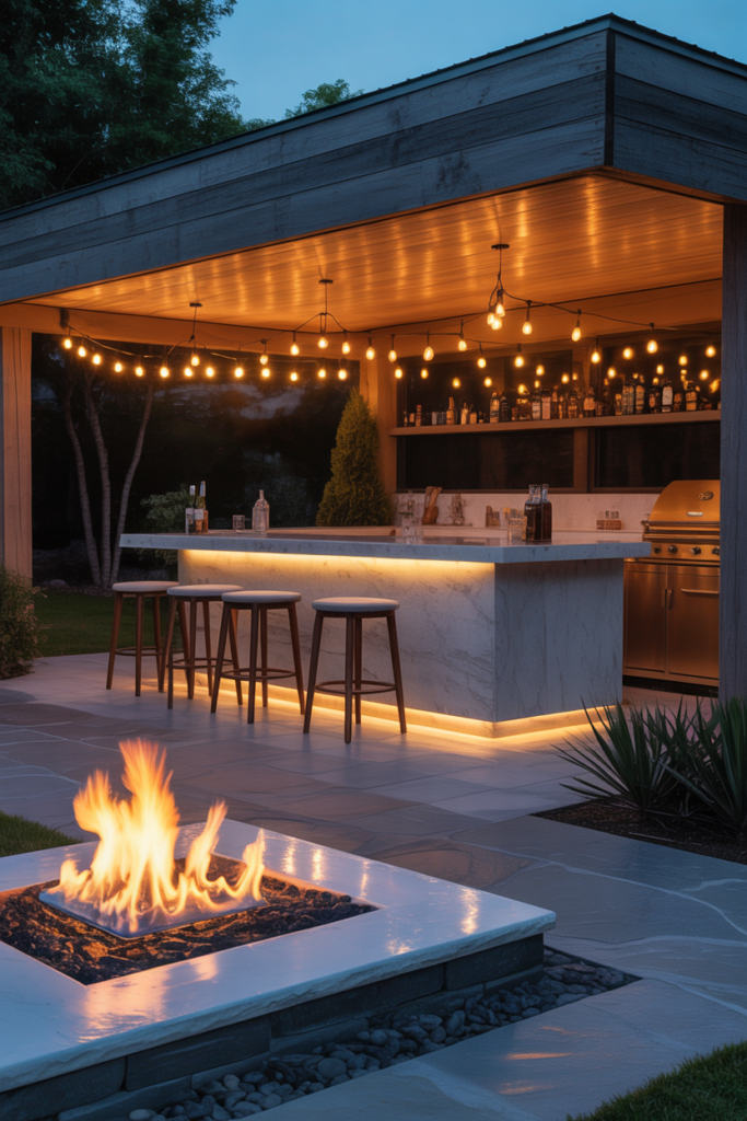 13. Bar with Integrated Fire Feature Nearby