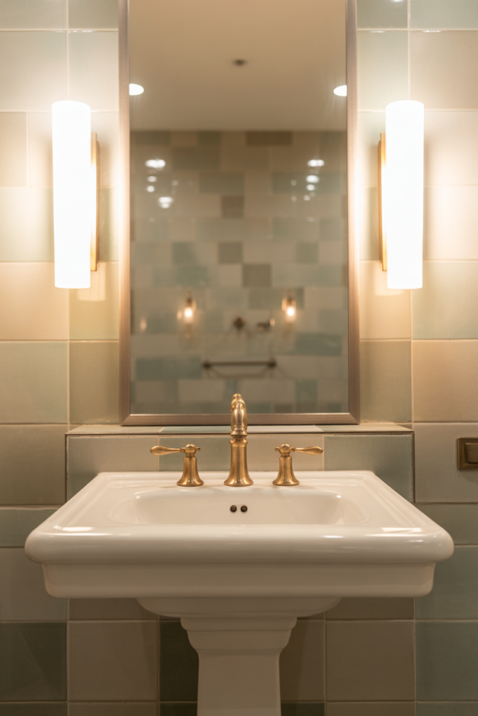 13. Bathroom Lighting Designed Around the Pedestal Sink