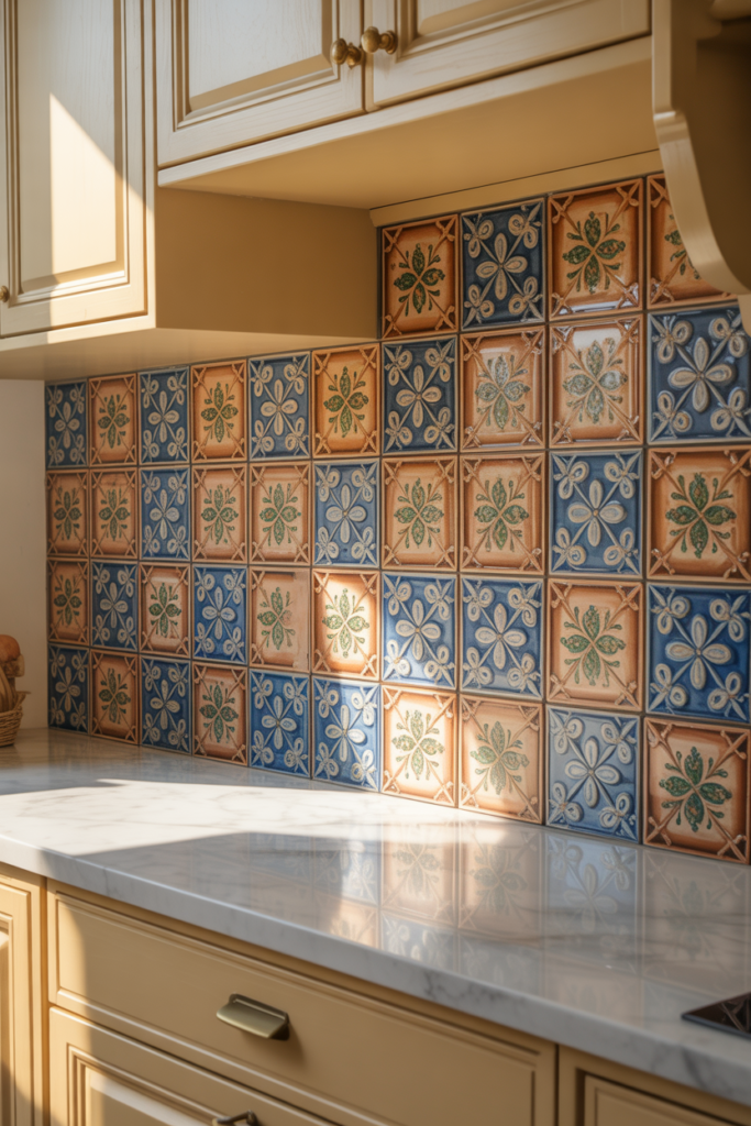 13. Hand-Painted Tiles