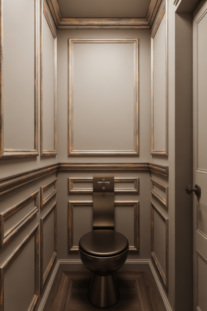 13. Metallic Accented Wainscoting