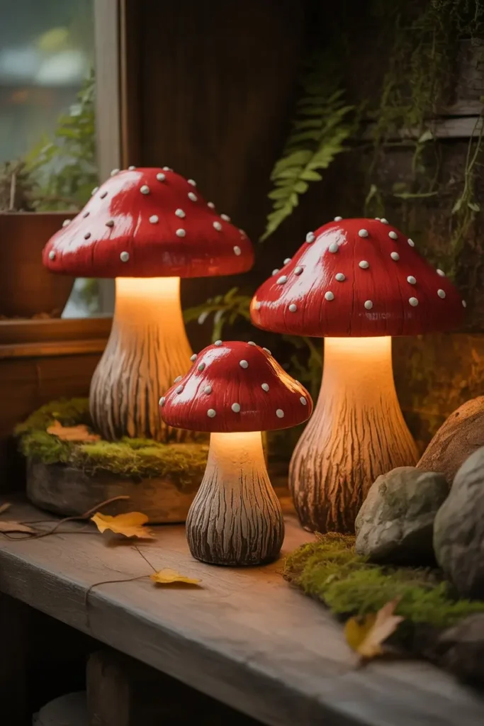 13. Toadstool Lamp Stands
