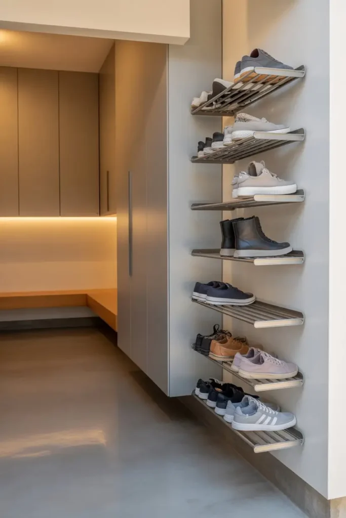13. Wall-Mounted Shoe Racks