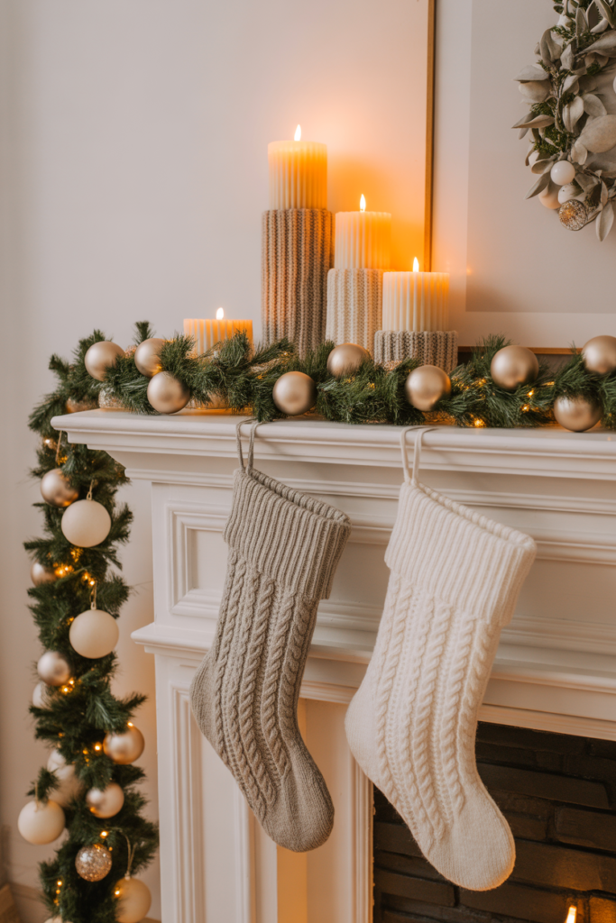 14. Cozy Knit Mantle Style