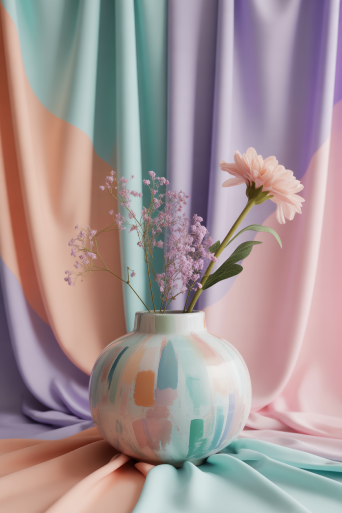 14. Pastel Abstract Art for a Subtle Statement